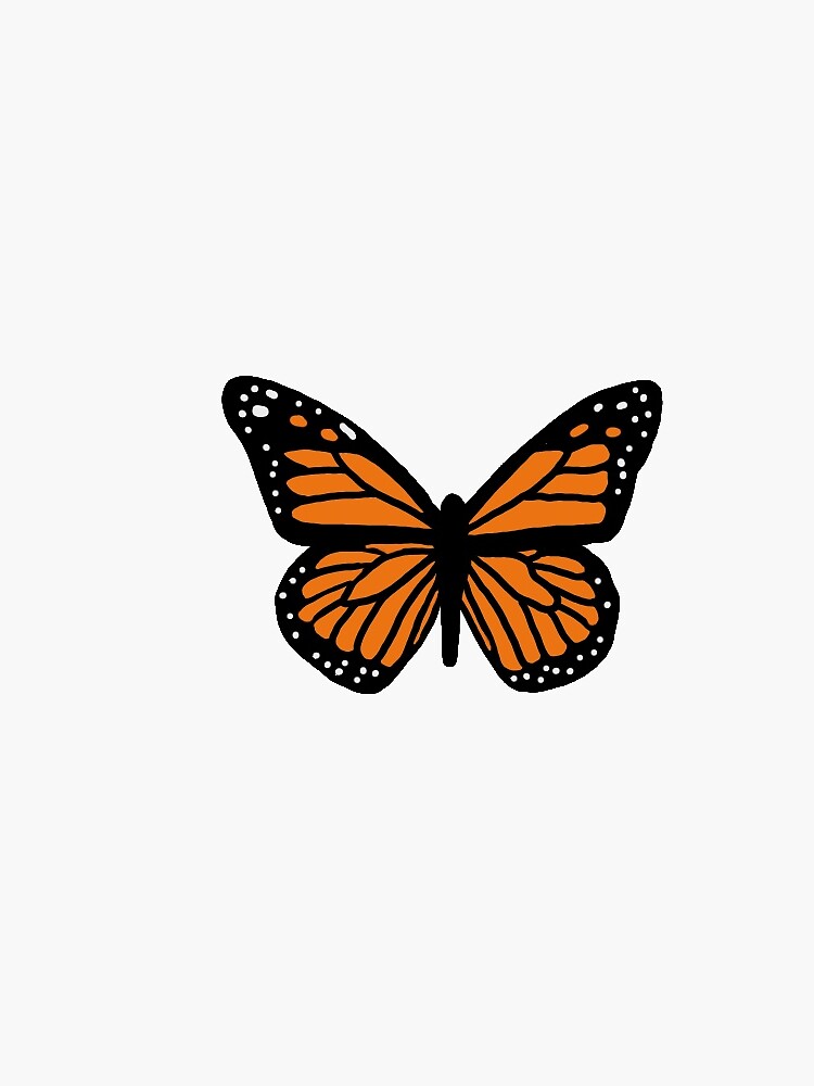 Monarch Butterfly Sticker For Sale By Amandazdesigns Redbubble 