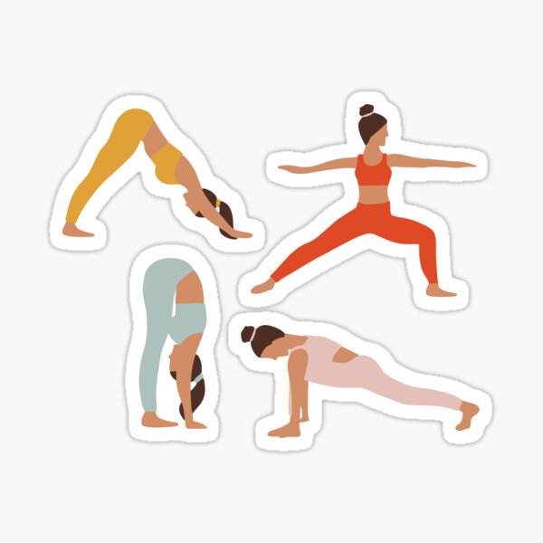 Yoga Girls Sticker Pack Sticker for Sale by madebymaris