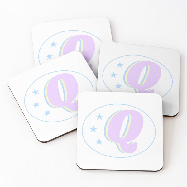 Item preview, Letter Q Monogram Art Pink, Blue, Yellow Aesthetic designed and sold by gia-x.