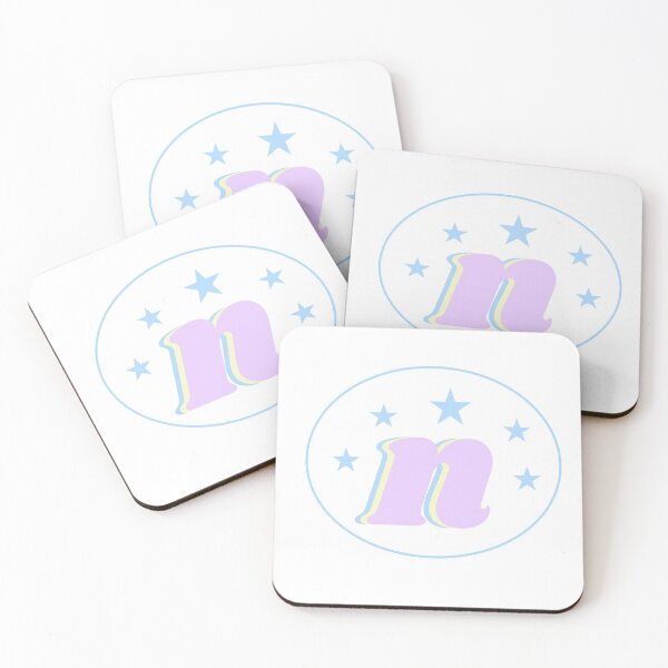 Item preview, Letter N Monogram Art Pink, Blue, Yellow Aesthetic designed and sold by gia-x.