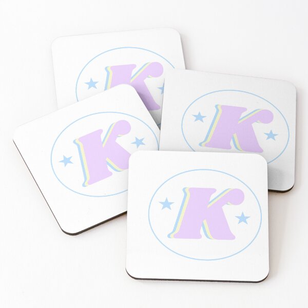 Item preview, Letter K Monogram Art Pink, Blue, Yellow Aesthetic designed and sold by gia-x.