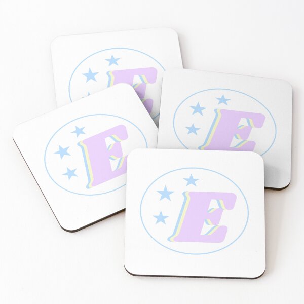 Item preview, Letter E Monogram Art Pink, Blue, Yellow Aesthetic designed and sold by gia-x.