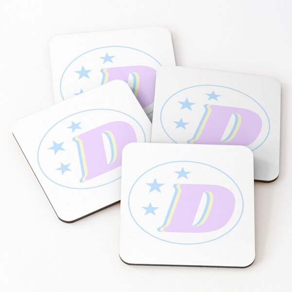 Item preview, Letter D Monogram Art Pink, Blue, Yellow Aesthetic designed and sold by gia-x.