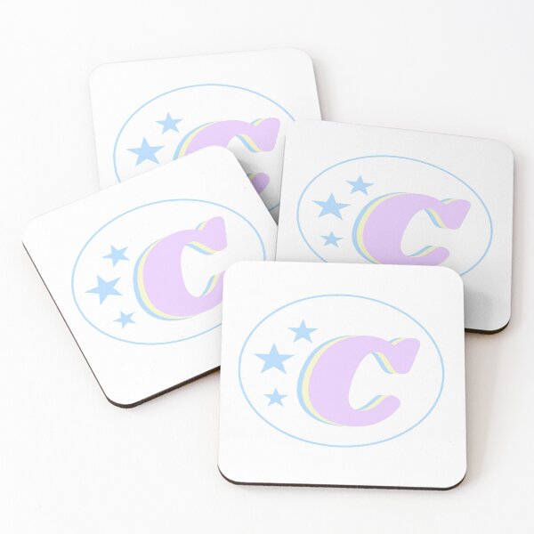 Item preview, Letter C Monogram Art Pink, Blue, Yellow Aesthetic designed and sold by gia-x.