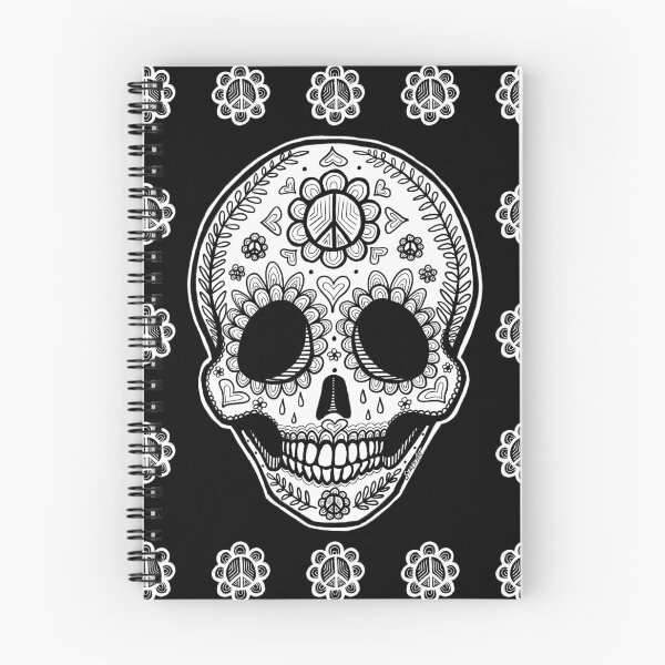 Item preview, Love & Peace Sugar Skull (Black & White) designed and sold by Stack.