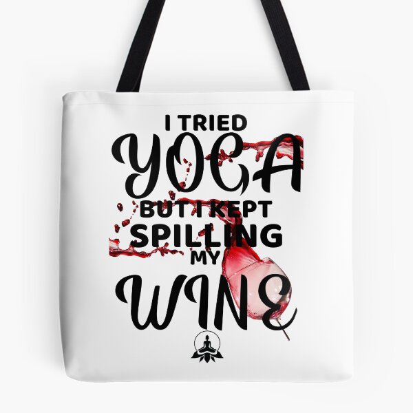 Item preview, Yoga and Red Wine, Try Yoga, Fitness Fun designed and sold by BitcoinBros.