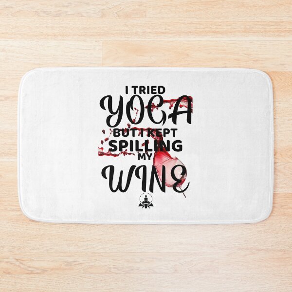 Item preview, Yoga and Red Wine, Try Yoga, Fitness Fun designed and sold by BitcoinBros.