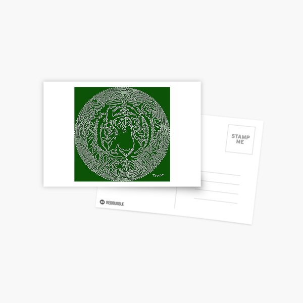 Einzeiliger Tiger Postkarte