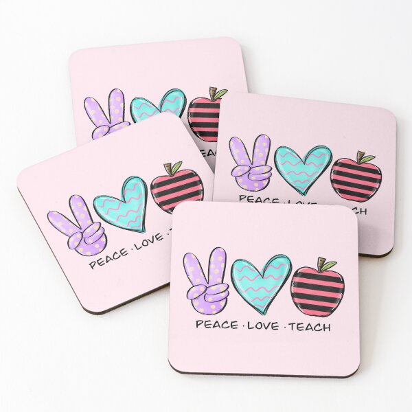 Item preview, peace love teach designed and sold by JavierShih.