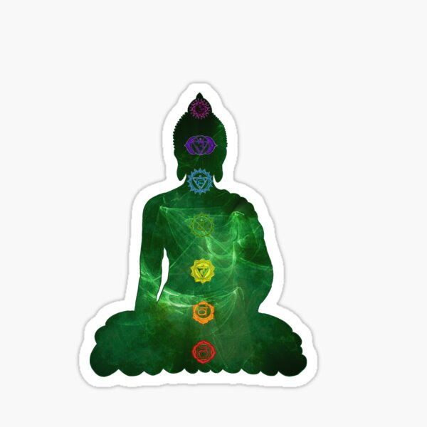 Chakras Buddha Sticker