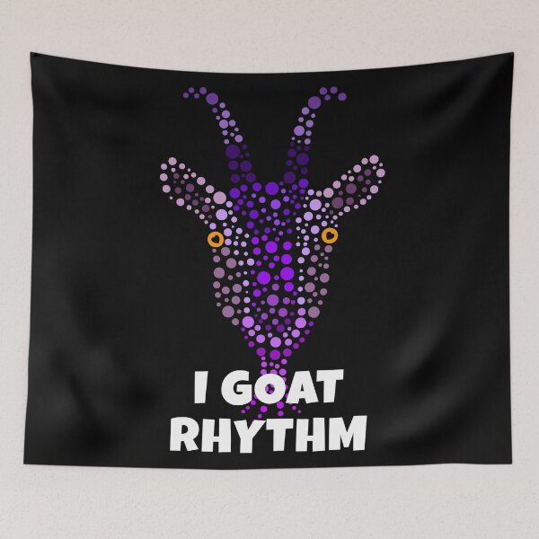 Item preview, I GOAT Rhythm | Your favourite animal made of purple dots designed and sold by EarlessPierre.
