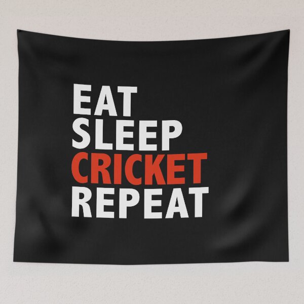 Item preview, Eat Sleep Cricket Repeat Cricket Player designed and sold by losttribe.