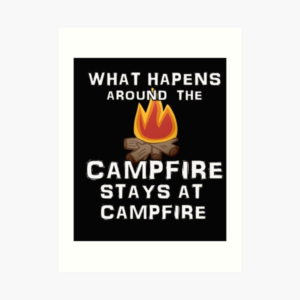 Going Camping Art Prints Redbubble - roblox campfire gear