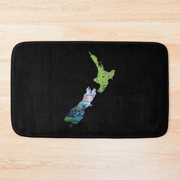 Item preview, MAPA DE NUEVA ZELANDA SIMPLE PAUA FERNS designed and sold by Madjack Tees Kiwi SuperStore.