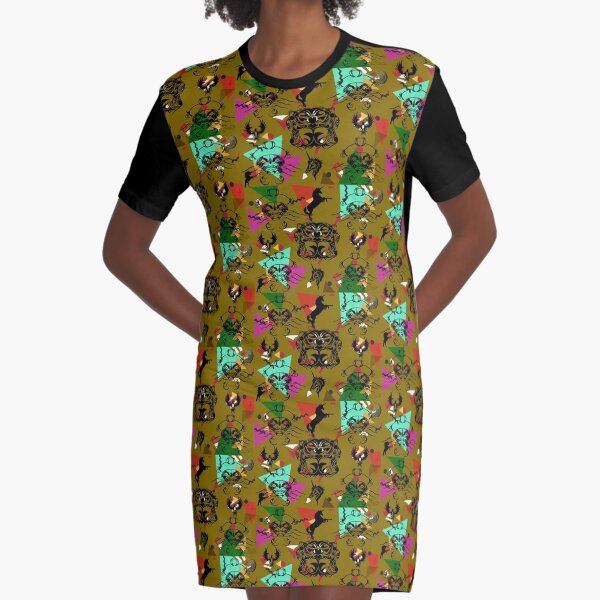Fantasy Landing Graphic T-Shirt Dress
