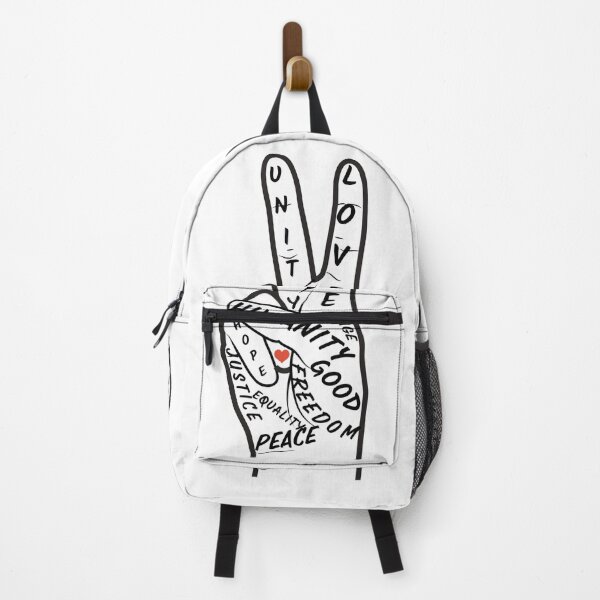 Peace, Love, Unity Hand Sign Backpack