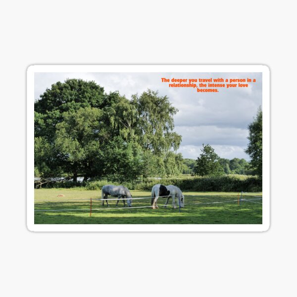 The deeper you travel with a person in a relationship, the intense your love becomes. Sticker