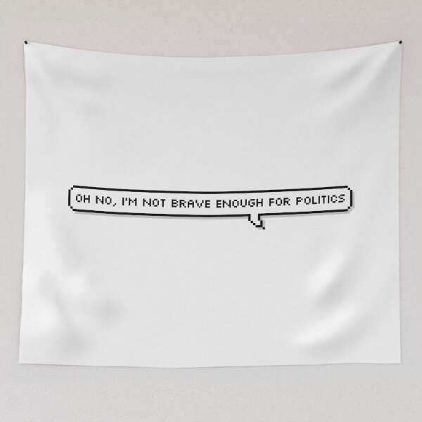 Item preview, I'm Not Brave Enough For Politics Pixel Speech Bubble designed and sold by Lemon  Merch.