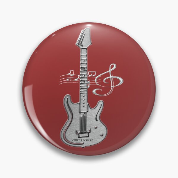 Guitar / Pretty plaid pattern Pin