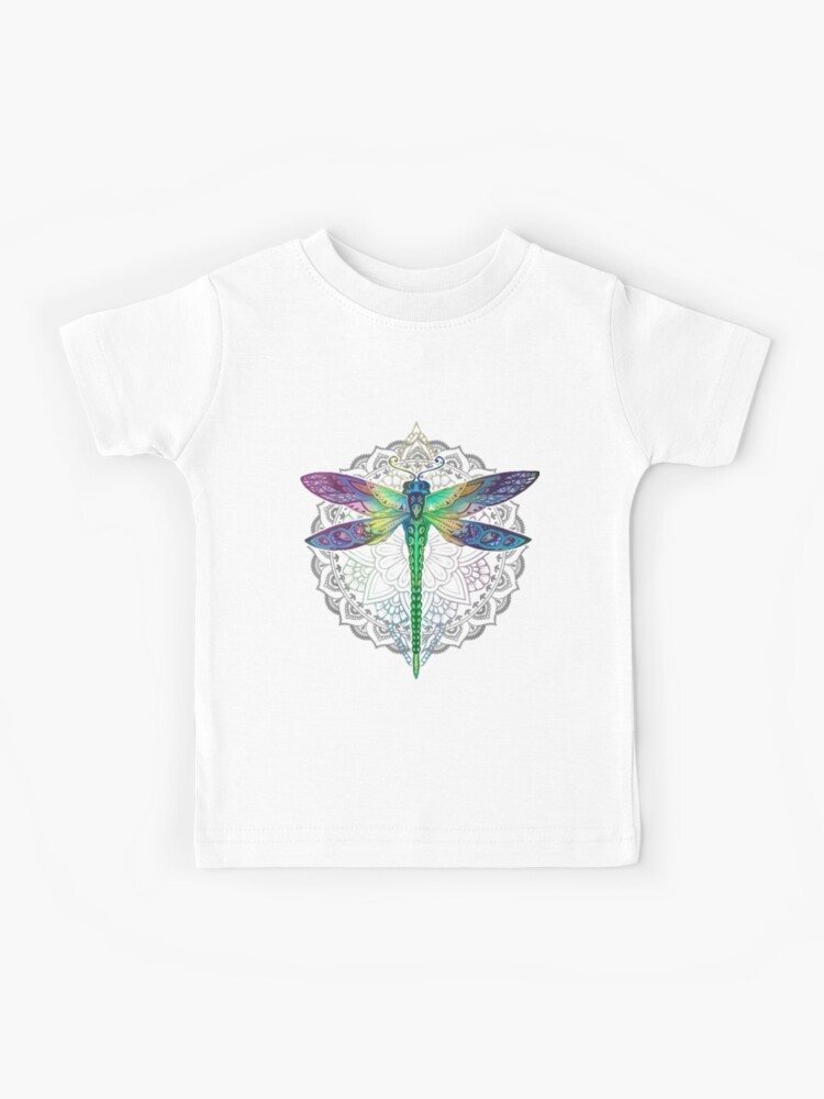 Magical Colorful Dragonfly Mandala T-Shirt & Design Magical Colorful Dragonfly Mandala T-Shirt & Design