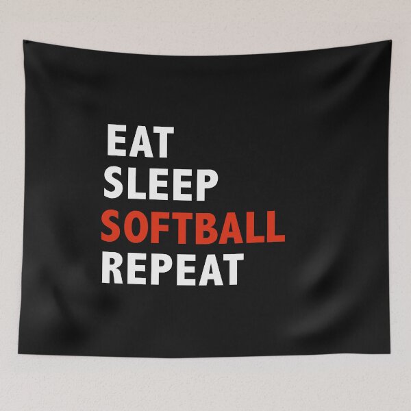 Item preview, Eat Sleep Softball Repeat Softball Player Sports designed and sold by losttribe.