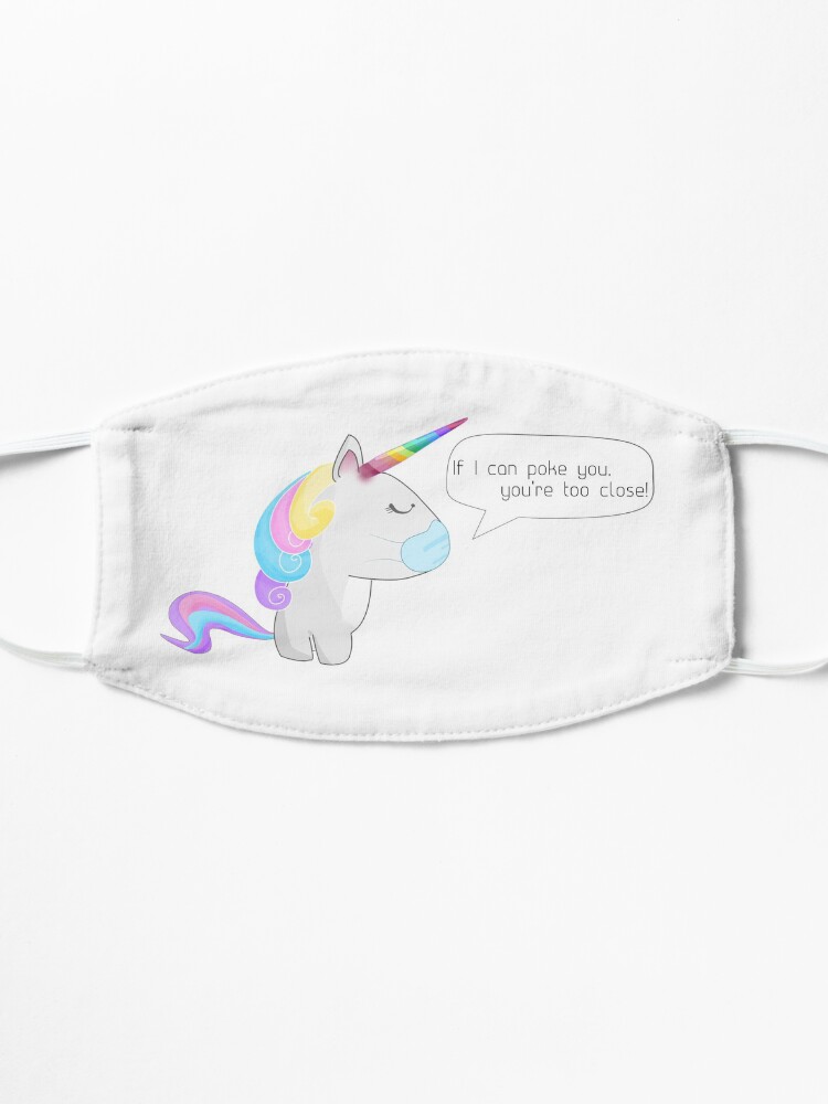 Thumbnail 3 of 5, Mask, Social Distancing Unicorn designed and sold by distancingqueen.