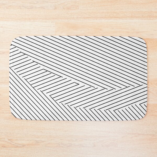 Item preview, geometric line pattern abstract background in black and white designed and sold by Mrvell.