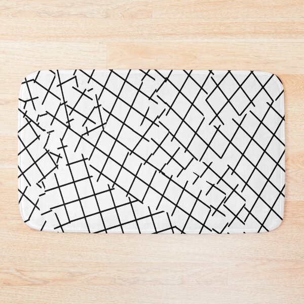 Item preview, geometric square shape pattern abstract background in black and white designed and sold by Mrvell.