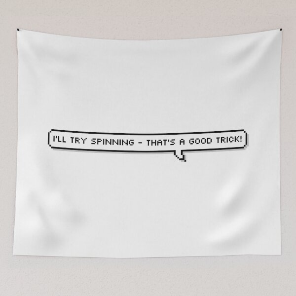 Item preview, I'll Try Spinning Pixel Speech Bubble designed and sold by Lemon  Merch.
