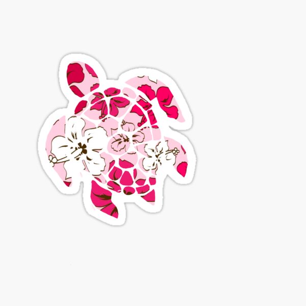 Aperçu de l'œuvre Tortue fleur rose d'Hawaï créée et vendue par 3lexigrey.