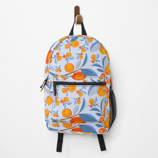 Item preview, Blue Orange Citrus Garden Pattern designed and sold by lanolga.