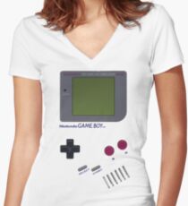 Nintendo GAME BOY Women's Fitted V-Neck T-Shirt