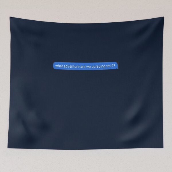 Item preview, Cute Blue Text "What Adventure" Aesthetic designed and sold by gia-x.