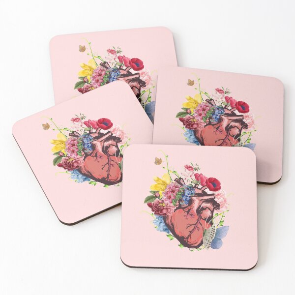 Item preview, Floral Anatomical Heart with Butterflies designed and sold by Thordur Sturluson.