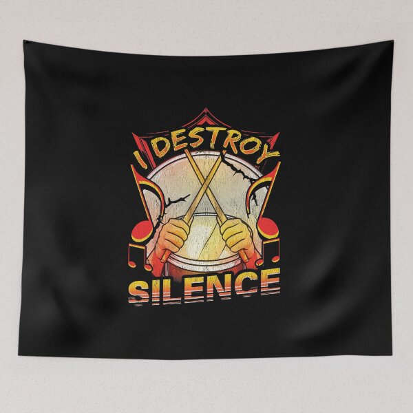 Item preview, I Destroy Silence Drumming Musician designed and sold by perfectpresents.