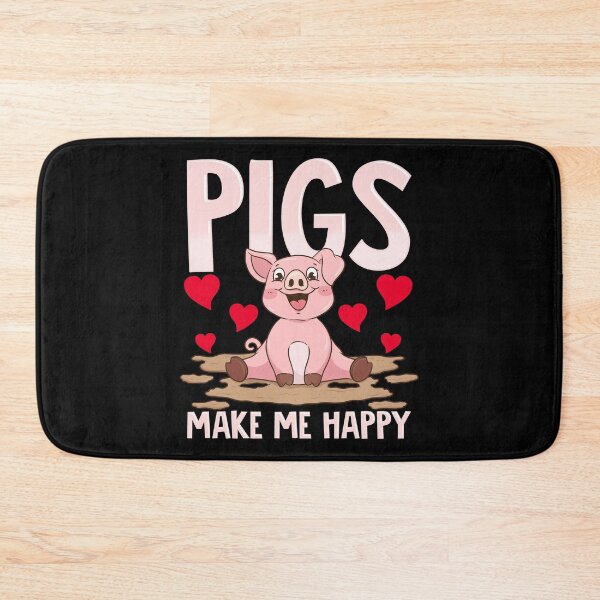 Item preview, Adorable Pigs Make Me Happy Cute Piglet Pig Girl designed and sold by perfectpresents.