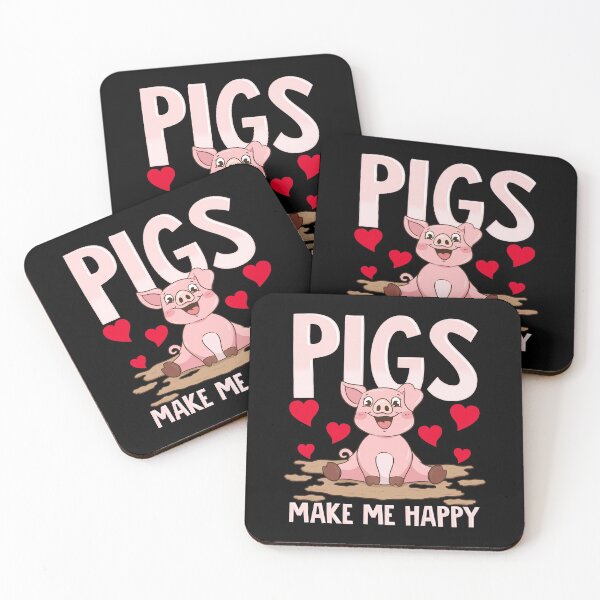Item preview, Adorable Pigs Make Me Happy Cute Piglet Pig Girl designed and sold by perfectpresents.
