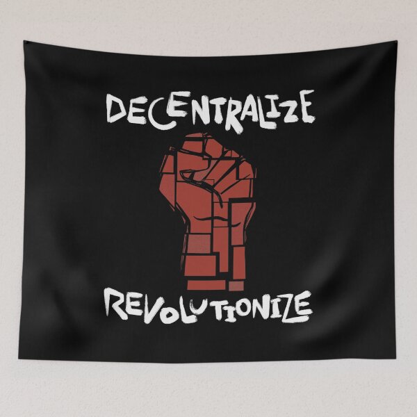 Item preview, Decentralize Revolutionize (alt design) designed and sold by SubtleSplit.