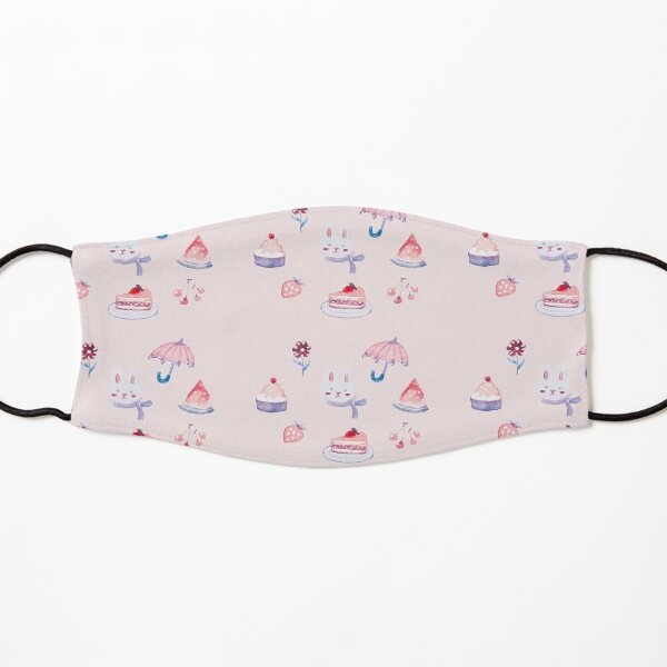 Bunny Dreaming of Pinks Kids Mask