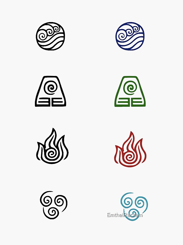 "Avatar Symbols Pack" Sticker by EmthelRackem | Redbubble