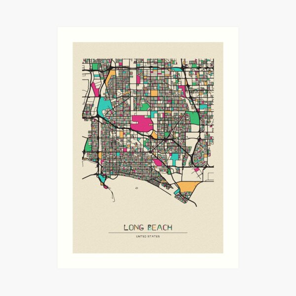Long Beach City Map Gifts Merchandise Redbubble - roblox the streets map