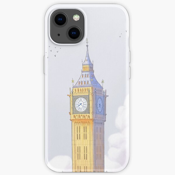 London's Big Ben in the clouds iPhone Soft Case