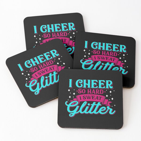 Item preview, Womens I Cheer So Hard I Sweat Glitter For A Crazy Cheerleader V-Neck design designed and sold by AYDreamers.