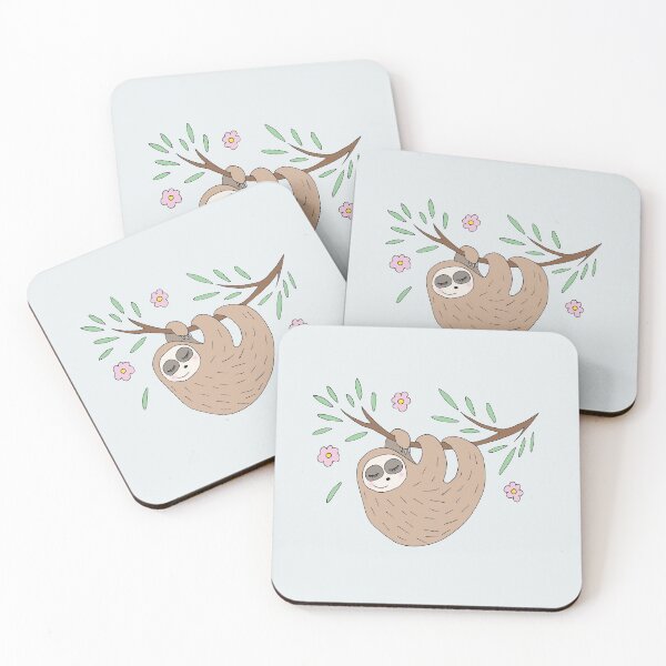 Item preview, Cute Whimsical Sleeping Sloth Doodle Cartoon Zen Wildlife designed and sold by Aimee Gray.
