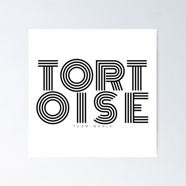 Item preview, Tortoise Block Letters in Black and White designed and sold by TeamManja.