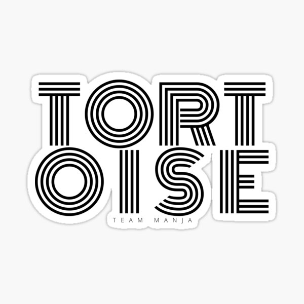 Item preview, Tortoise Block Letters in Black and White designed and sold by TeamManja.