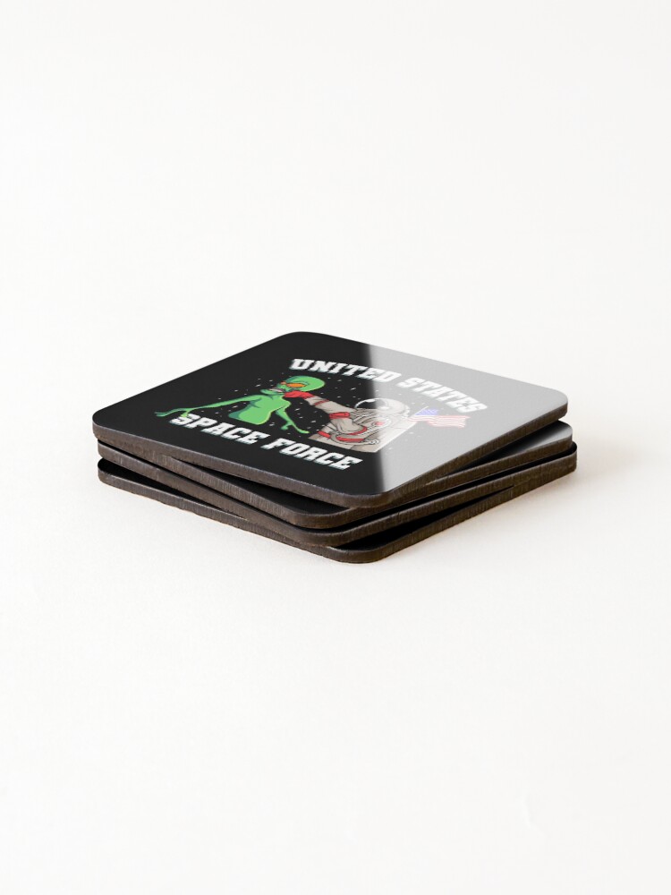 Alternate view of United States Space Force Alien Gift Coasters (Set of 4)