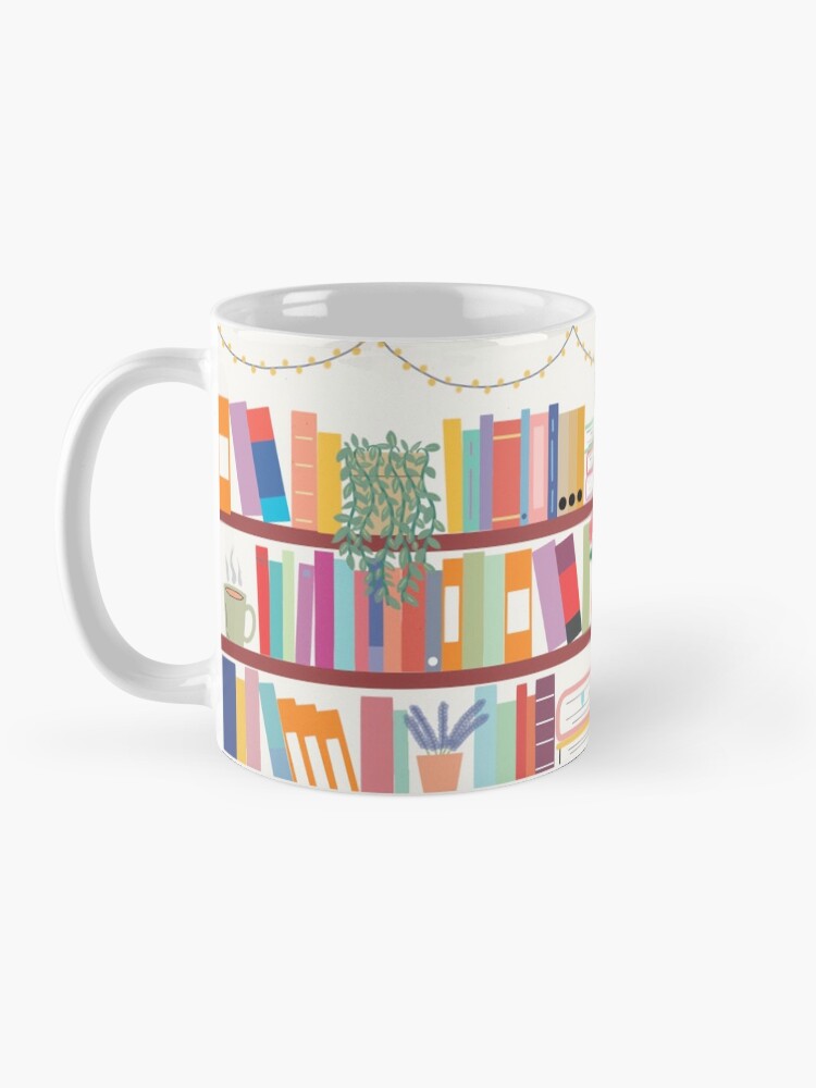 Thumbnail 3 of 6, Coffee Mug, Colourful Bookshelf Design designed and sold by acosyreader.