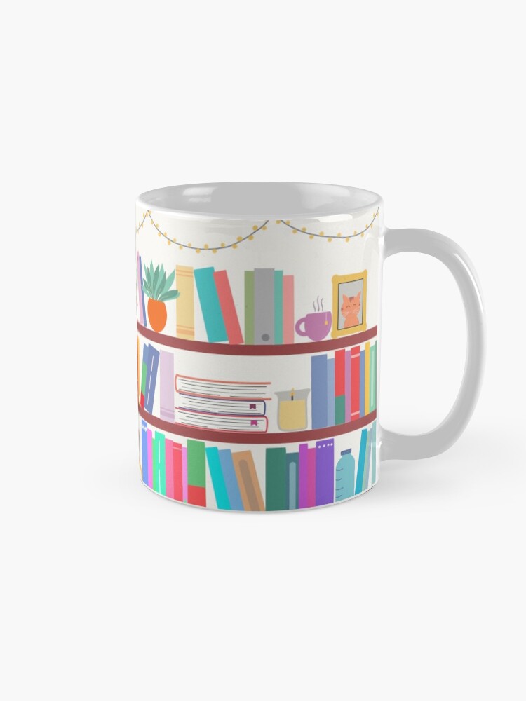 Thumbnail 5 of 6, Coffee Mug, Colourful Bookshelf Design designed and sold by acosyreader.