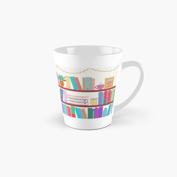 Colourful Bookshelf Design Tall Mug
